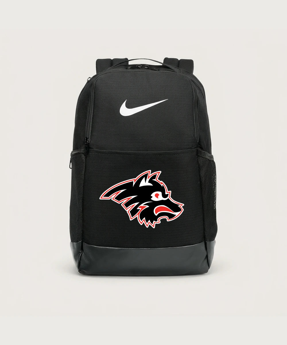 Milaca High School Football (Boys) - Black Nike Brasilia Medium Backpack NKDH7709