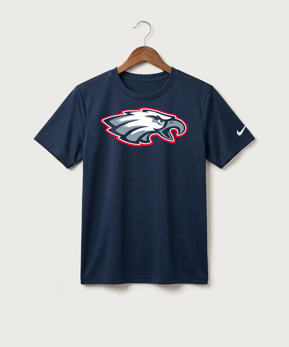 Pequot Lakes High School Football (Boys) - College Navy Nike Youth Swoosh Sleeve rLegend Tee NKDX8787