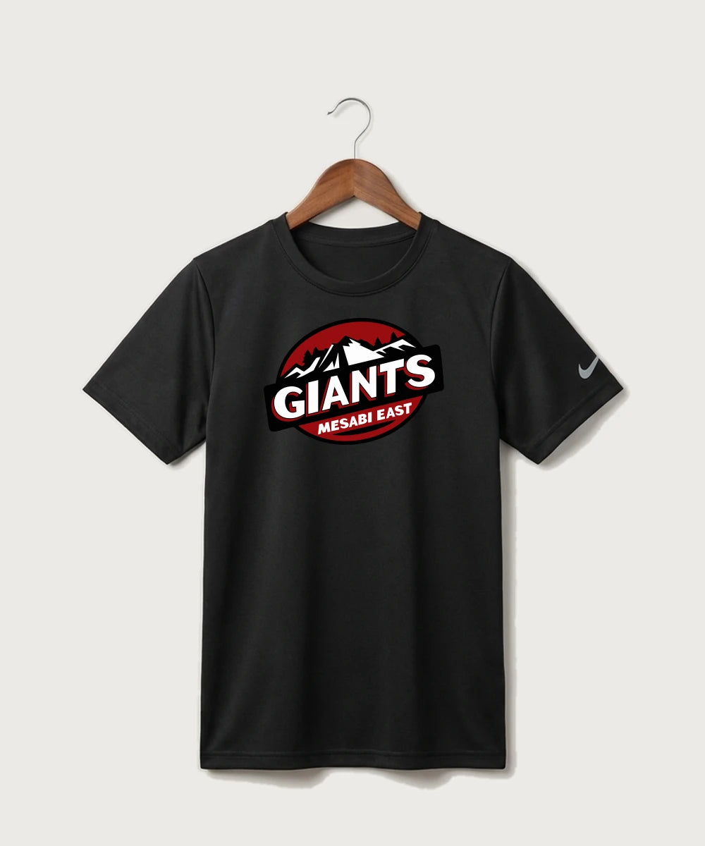 Mesabi East High School Football (Boys) - Black Nike Youth Swoosh Sleeve rLegend Tee NKDX8787