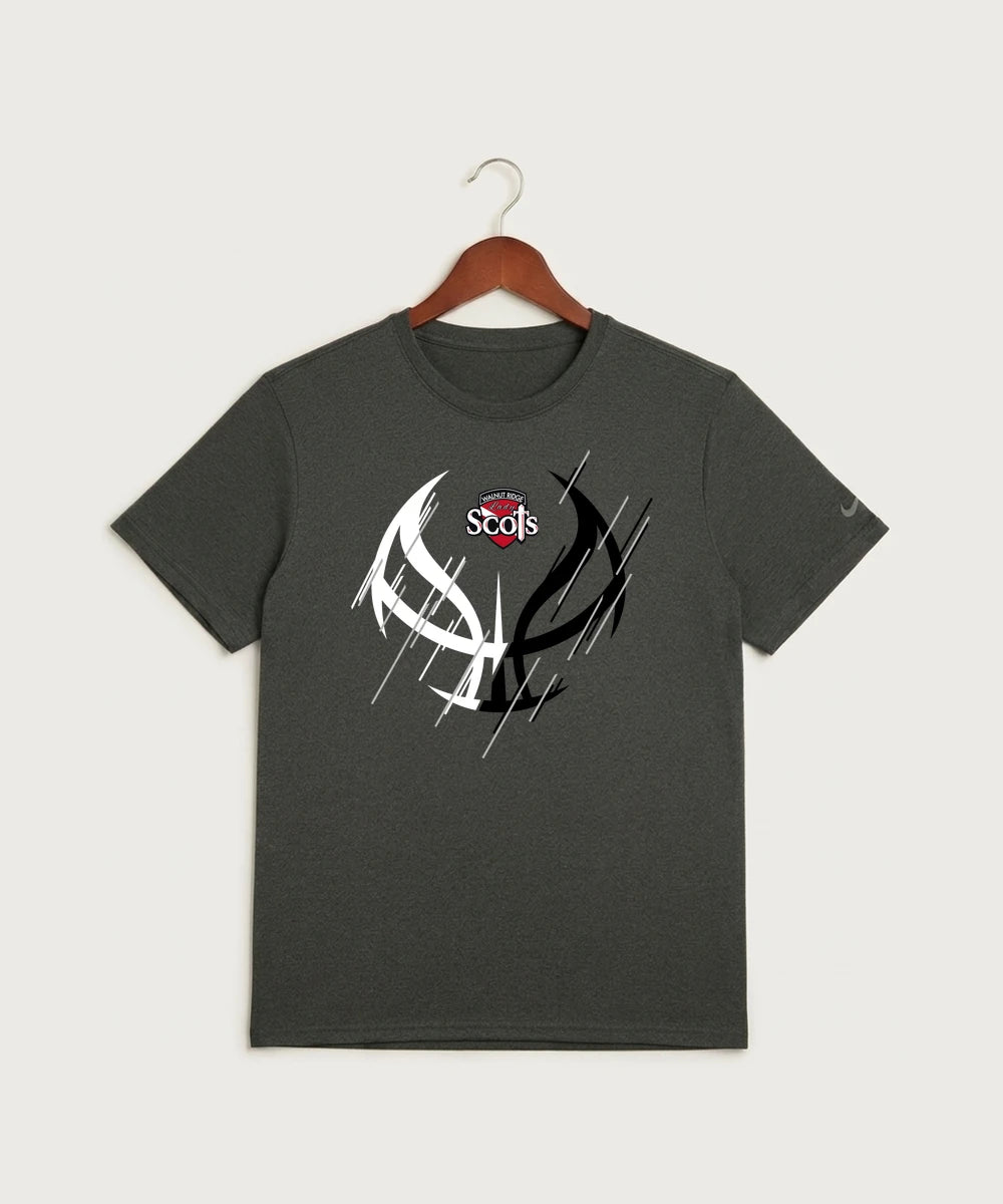 Walnut Ridge High School Basketball Team Store - Dark Smoke Heather Nike Swoosh Sleeve rLegend Tee NKDX8730