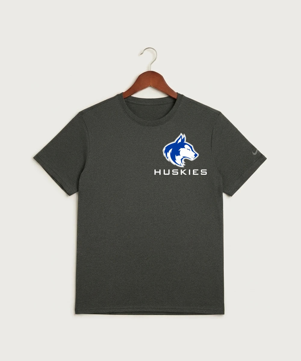 Owatonna High School Volleyball (Girls) - Dark Smoke Heather Nike Swoosh Sleeve rLegend Tee NKDX8730