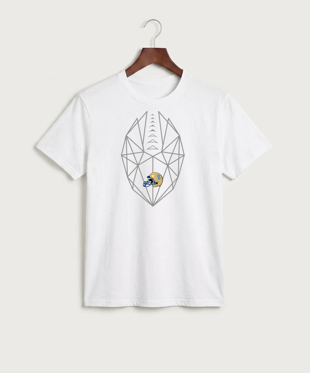 Braham Area High School Football (Boys) - White Port & Co Core Cotton Tee. PC54