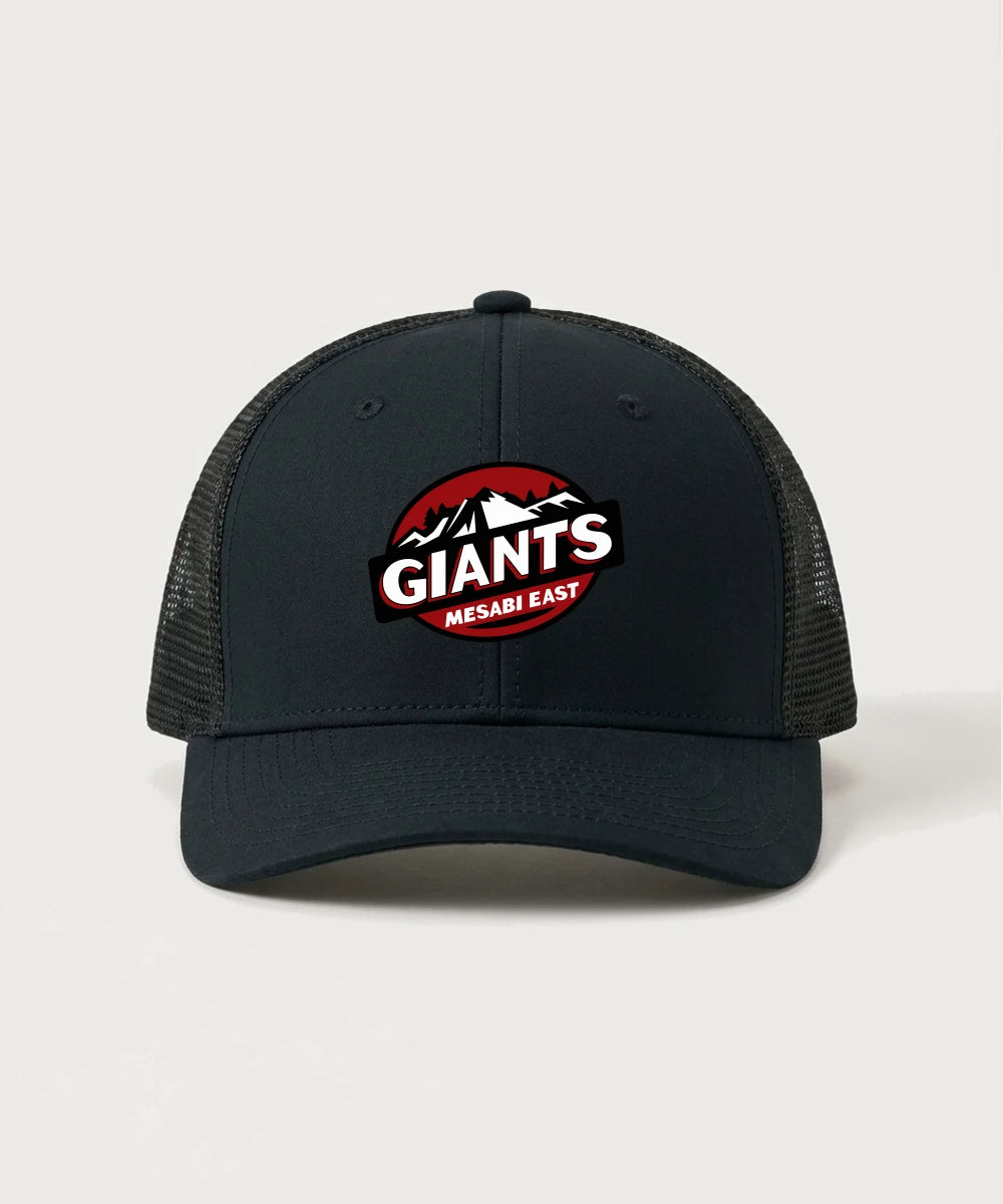 Mesabi East High School Football (Boys) - Black/ Black Sport-Tek Club Trucker Cap STC46