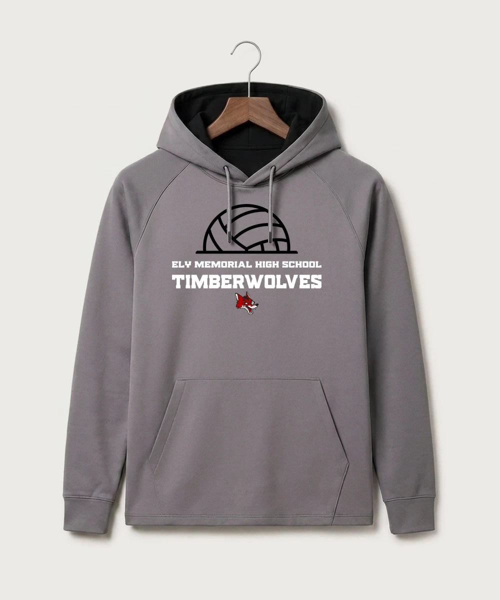 Ely Memorial High School Volleyball (Girls) - Gray Hoodie