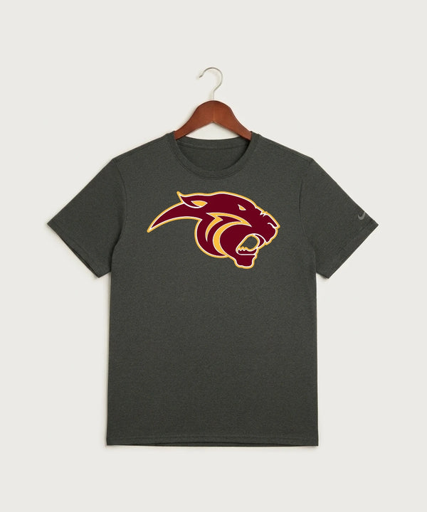 Pine Island High School Football (Boys) - Dark Smoke Heather Nike Swoosh Sleeve rLegend Tee NKDX8730