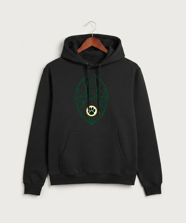 Ashwaubenon High School Football (Boys) (Sandbox) - Jet Black Port & Co Core Fleece Pullover Hooded Sweatshirt. PC78H