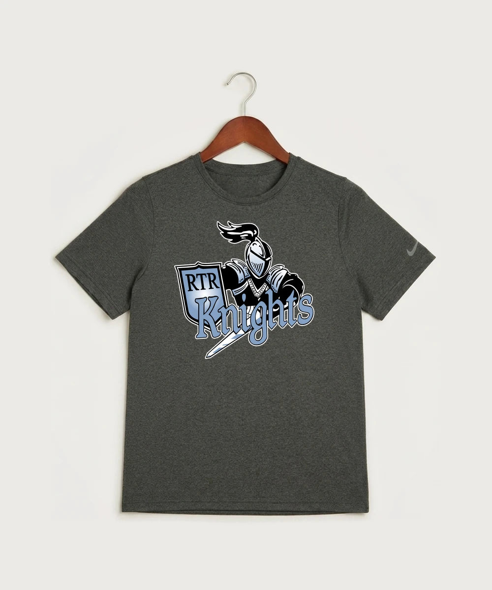 Russell-Tyler-Ruthton High School Football (Boys) - Dark Smoke Heather Nike Youth Swoosh Sleeve rLegend Tee NKDX8787
