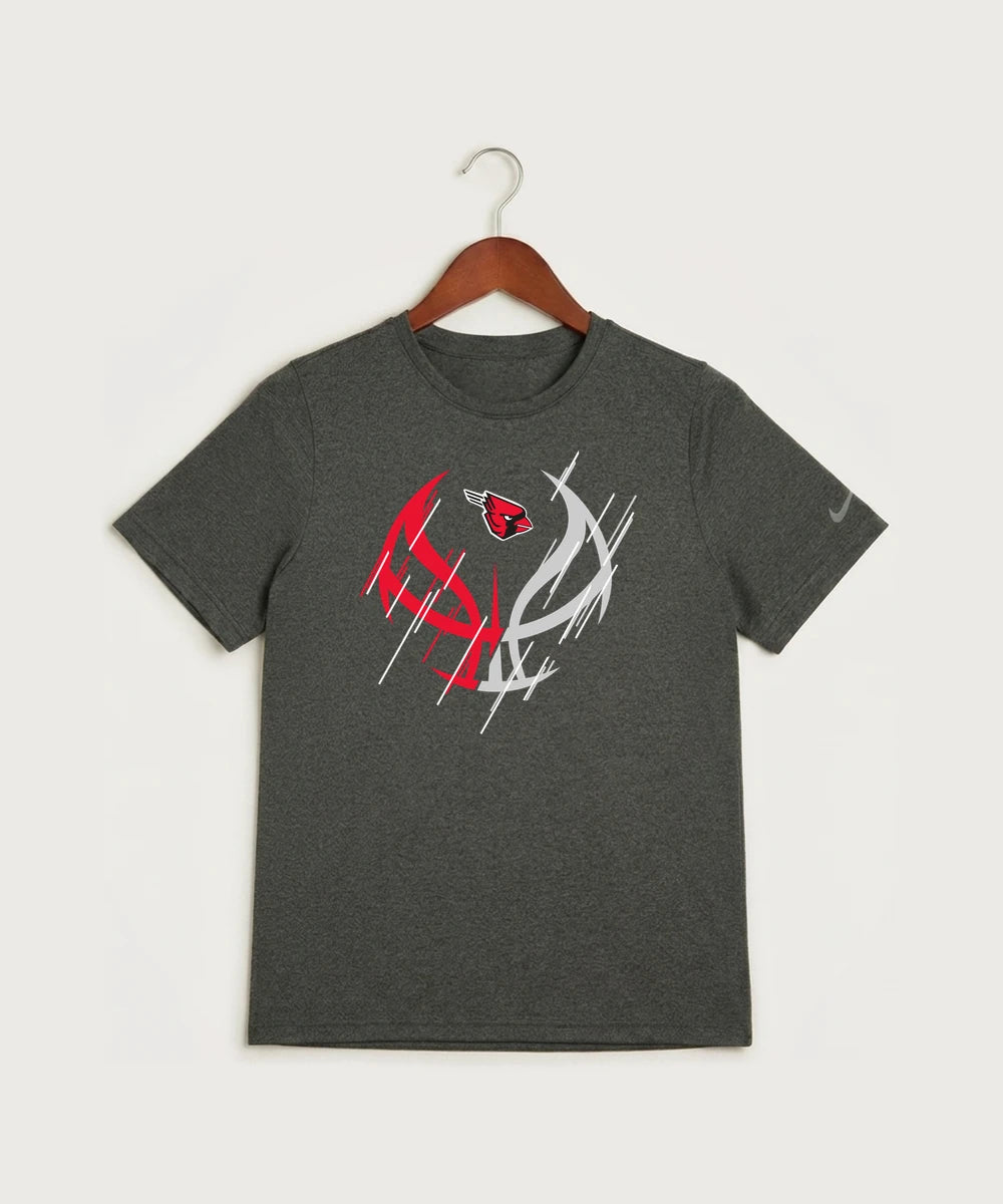 Forreston Basketball - Dark Smoke Heather Nike Youth Swoosh Sleeve rLegend Tee NKDX8787