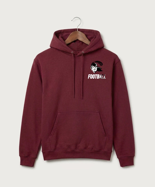 Border West Football (Boys) - Cardinal Port & Co Core Fleece Pullover Hooded Sweatshirt. PC78H
