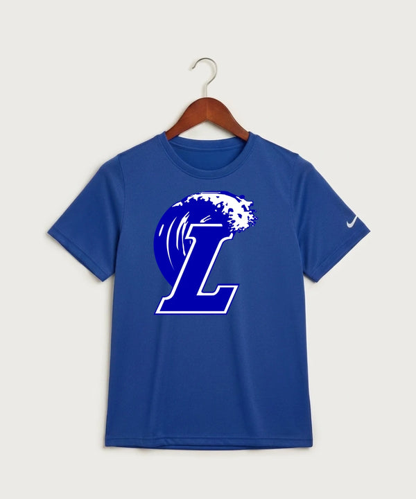 Lakeview High School Football (Boys) - Game Royal Nike Youth Swoosh Sleeve rLegend Tee NKDX8787