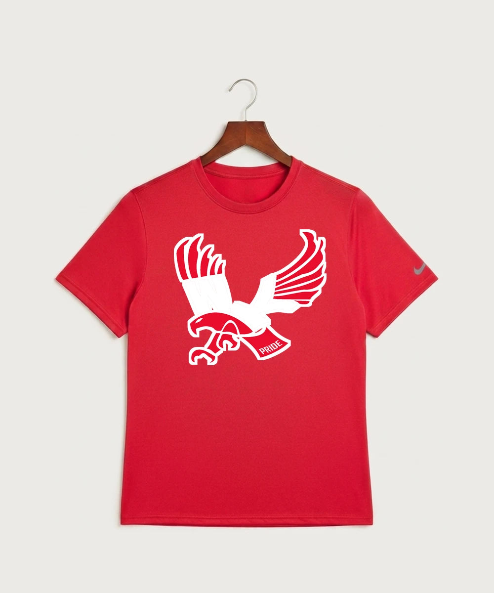 Wabasha Kellogg High School Volleyball (Girls) - University Red Nike Swoosh Sleeve rLegend Tee NKDX8730