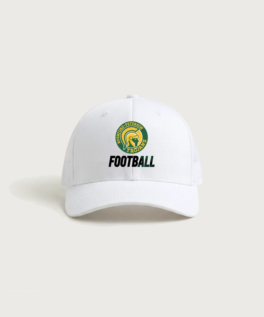 Rushford Peterson High School Football (Boys) - White/ White Sport-Tek Club Trucker Cap STC46