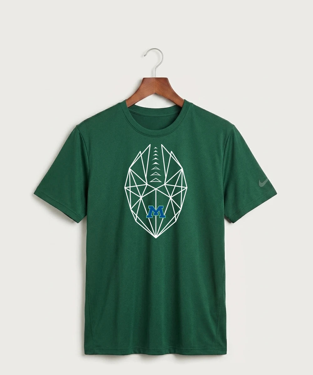Minnewaska Area High School Football (Boys) - Gorge Green Nike Swoosh Sleeve rLegend Tee NKDX8730