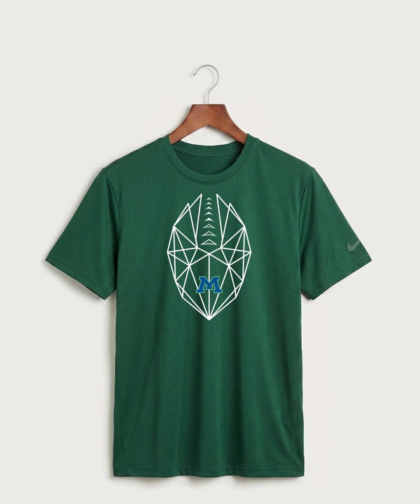 Minnewaska Area High School Football (Boys) - Gorge Green Nike Swoosh Sleeve rLegend Tee NKDX8730