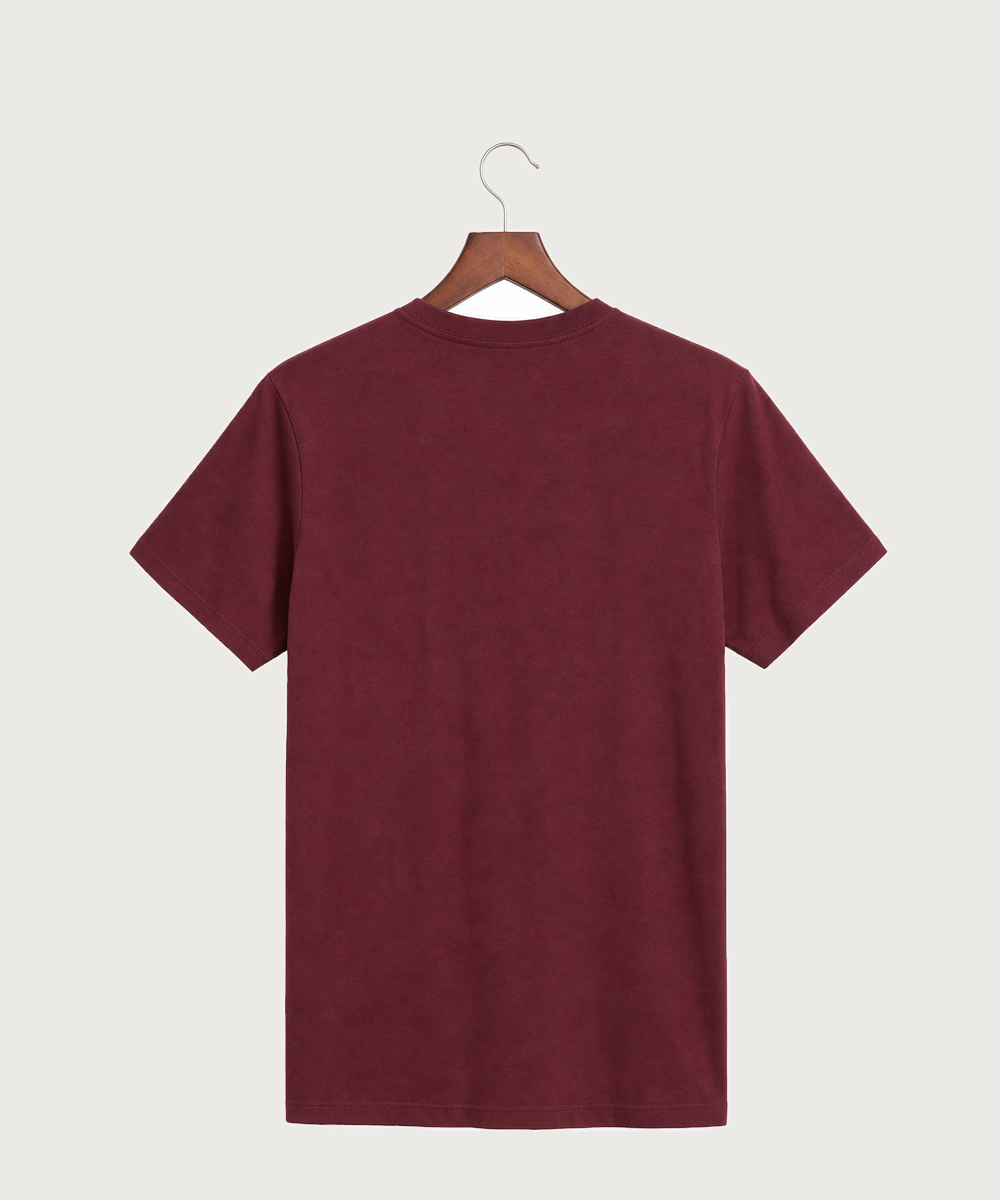 Stockton High School Football - Athletic Maroon Port & Co Core Cotton Tee. PC54 (back)