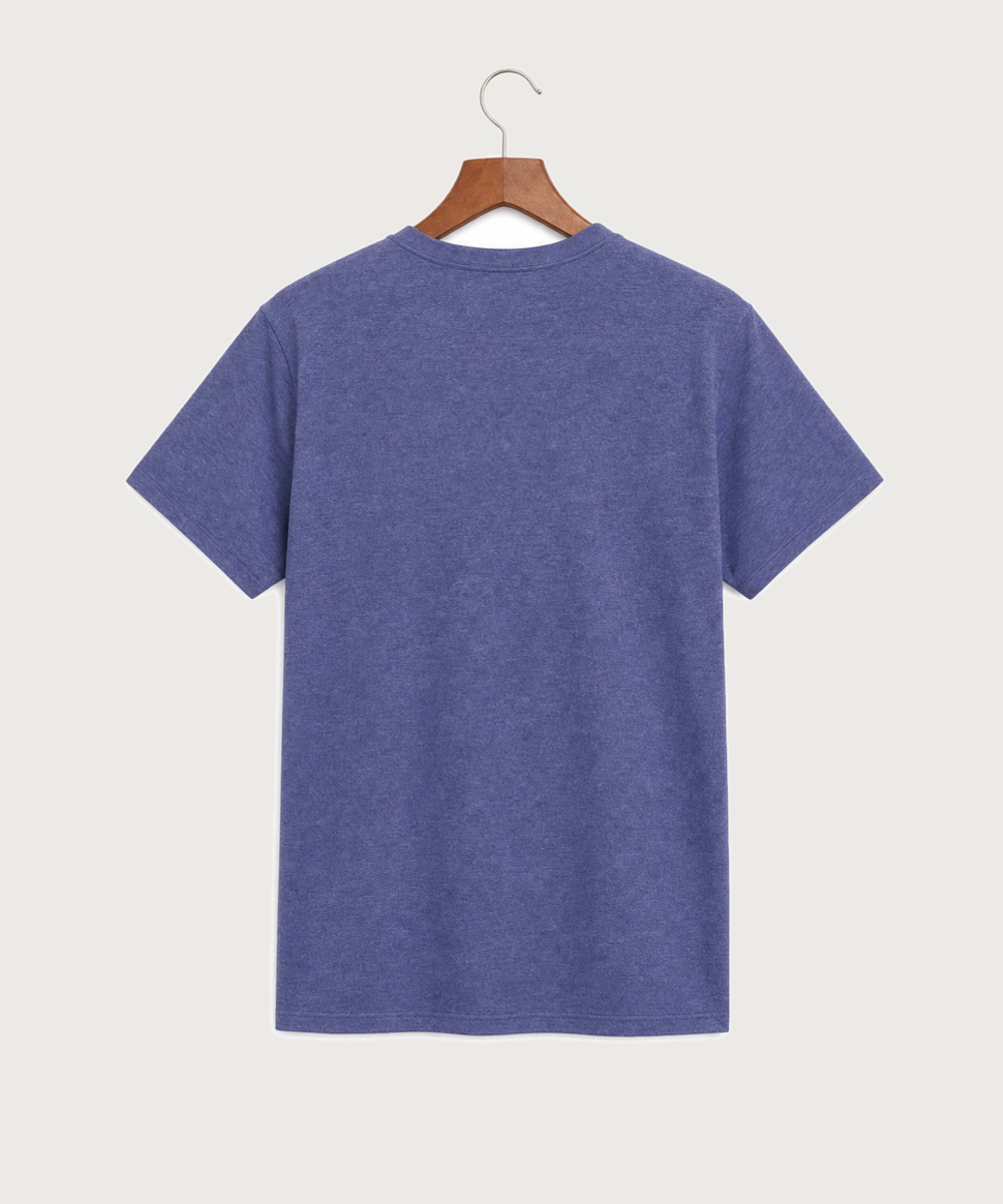 International Falls High School Football (Boys) - Heather Purple Port & Co Core Cotton Tee. PC54 (back)