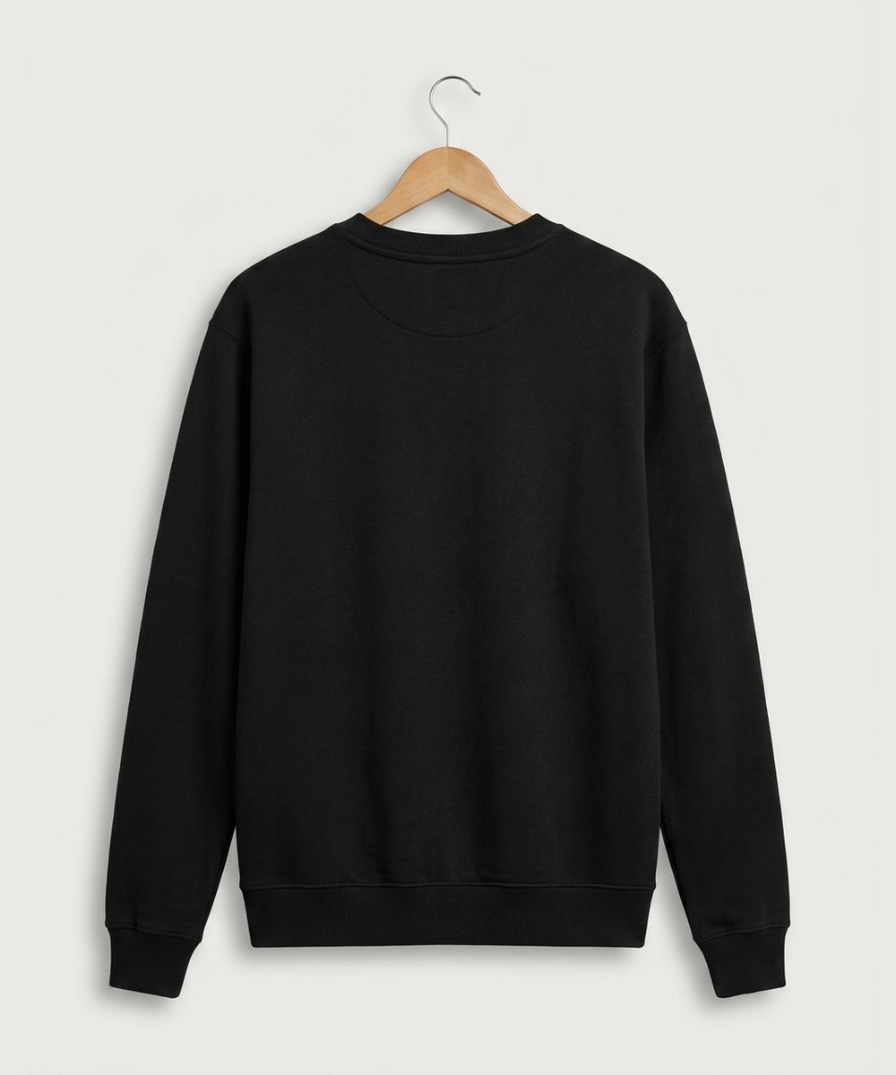 Wisconsin Hanger Test - Black Crewneck - Full Chest (back)