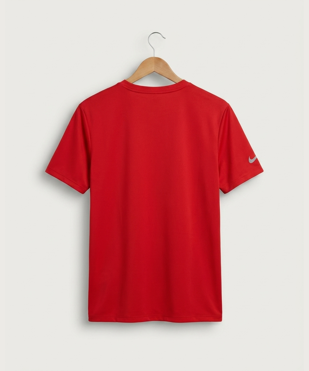 Wisconsin Hanger Test - University Red Nike Swoosh Sleeve rLegend Tee NKDX8730 (back)