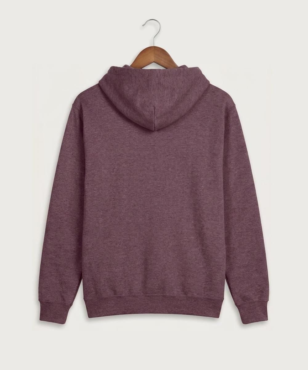 Stockton High School Football - Heather Athletic Maroon Port & Co Core Fleece Pullover Hooded Sweatshirt. PC78H (back)