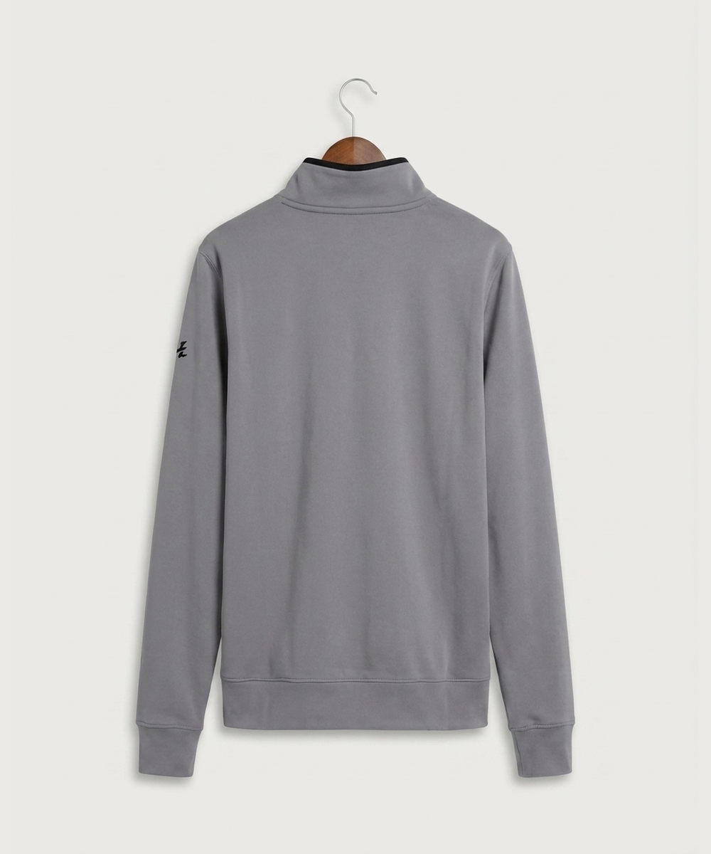 Wisconsin Hanger Test - Gray Quarter Zip - Left Chest (back)