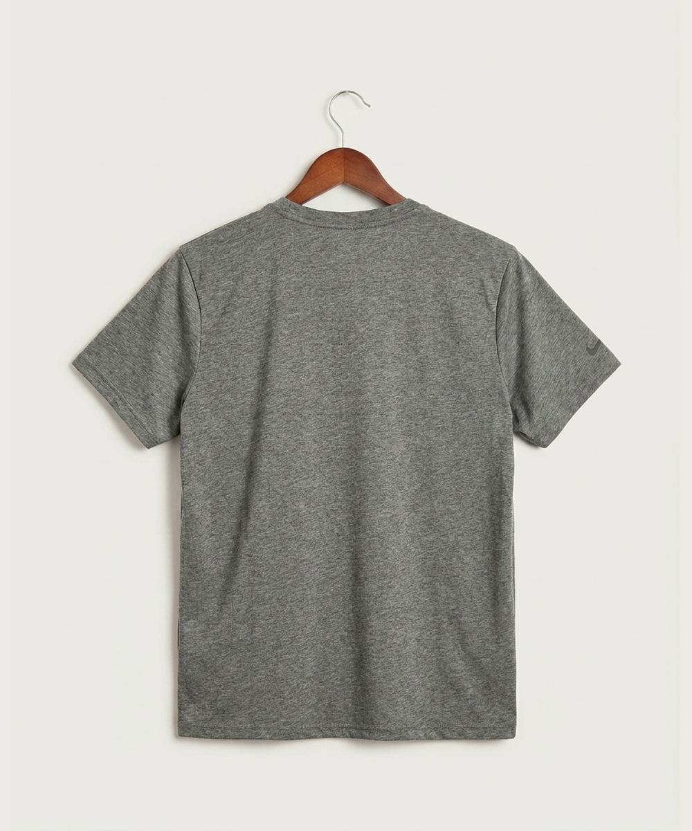 Wisconsin Hanger Test - Dark Smoke Heather Nike Swoosh Sleeve rLegend Tee NKDX8730 (back)