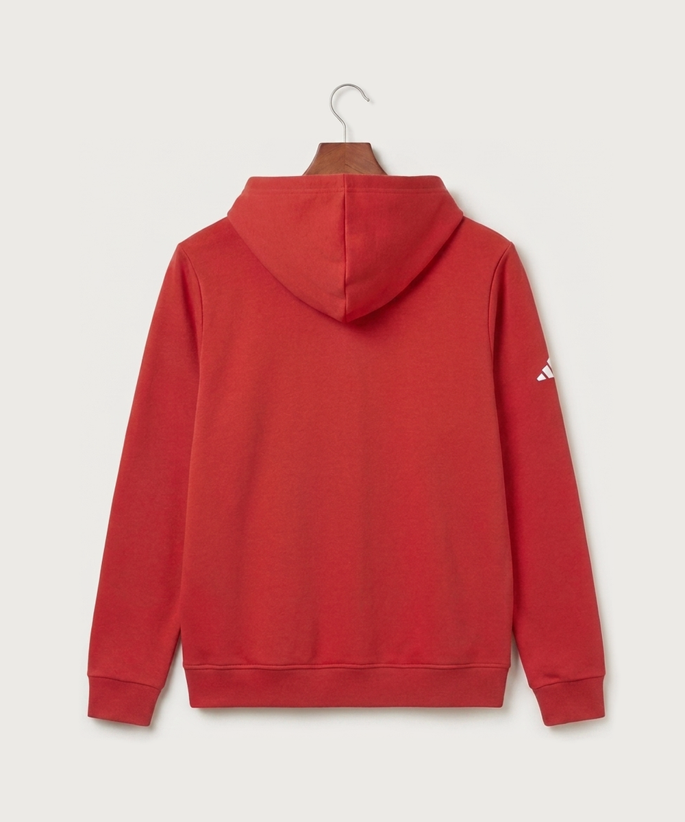 Amboy Football general - Red Unisex Fleece Hooded Sweatshirt (back)