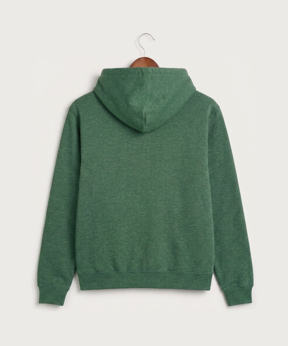 Proctor High School Football (Boys) - Forest Green Heather Port & Co Core Fleece Pullover Hooded Sweatshirt. PC78H (back)