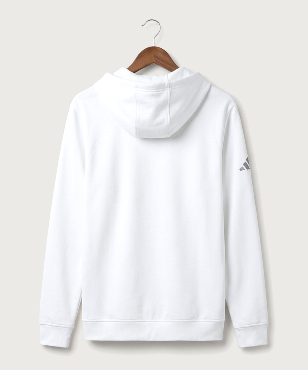Jr Panther Basketball - White Unisex Fleece Hooded Sweatshirt (back)