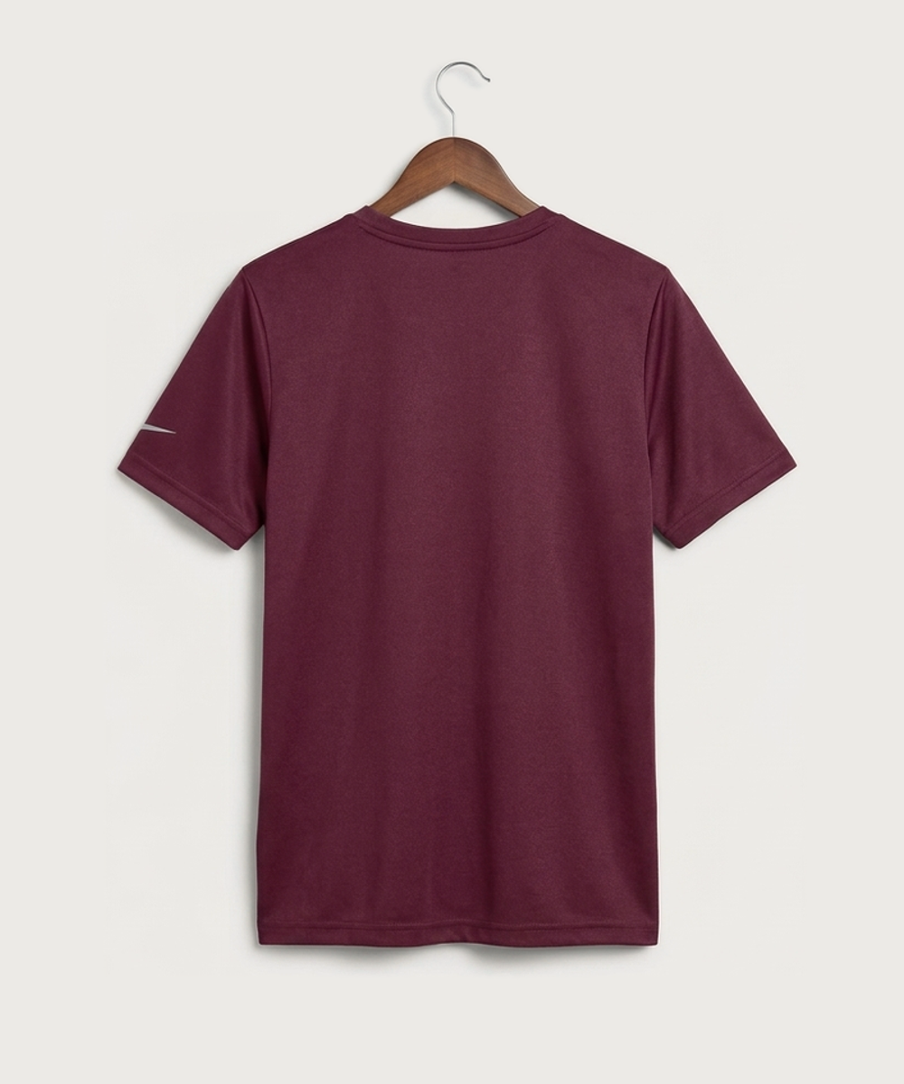 Stockton High School Football - Deep Maroon Nike Youth Swoosh Sleeve rLegend Tee NKDX8787 (back)