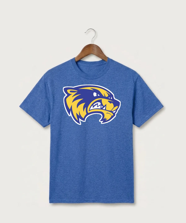 Wadena Deer Creek High School Football (Boys) - Heather Royal Port & Co Core Cotton Tee. PC54