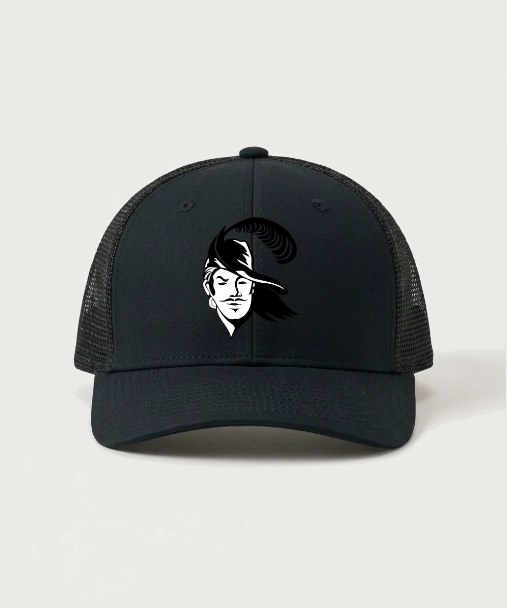 Border West Football (Boys) - Black/ Black Sport-Tek Club Trucker Cap STC46