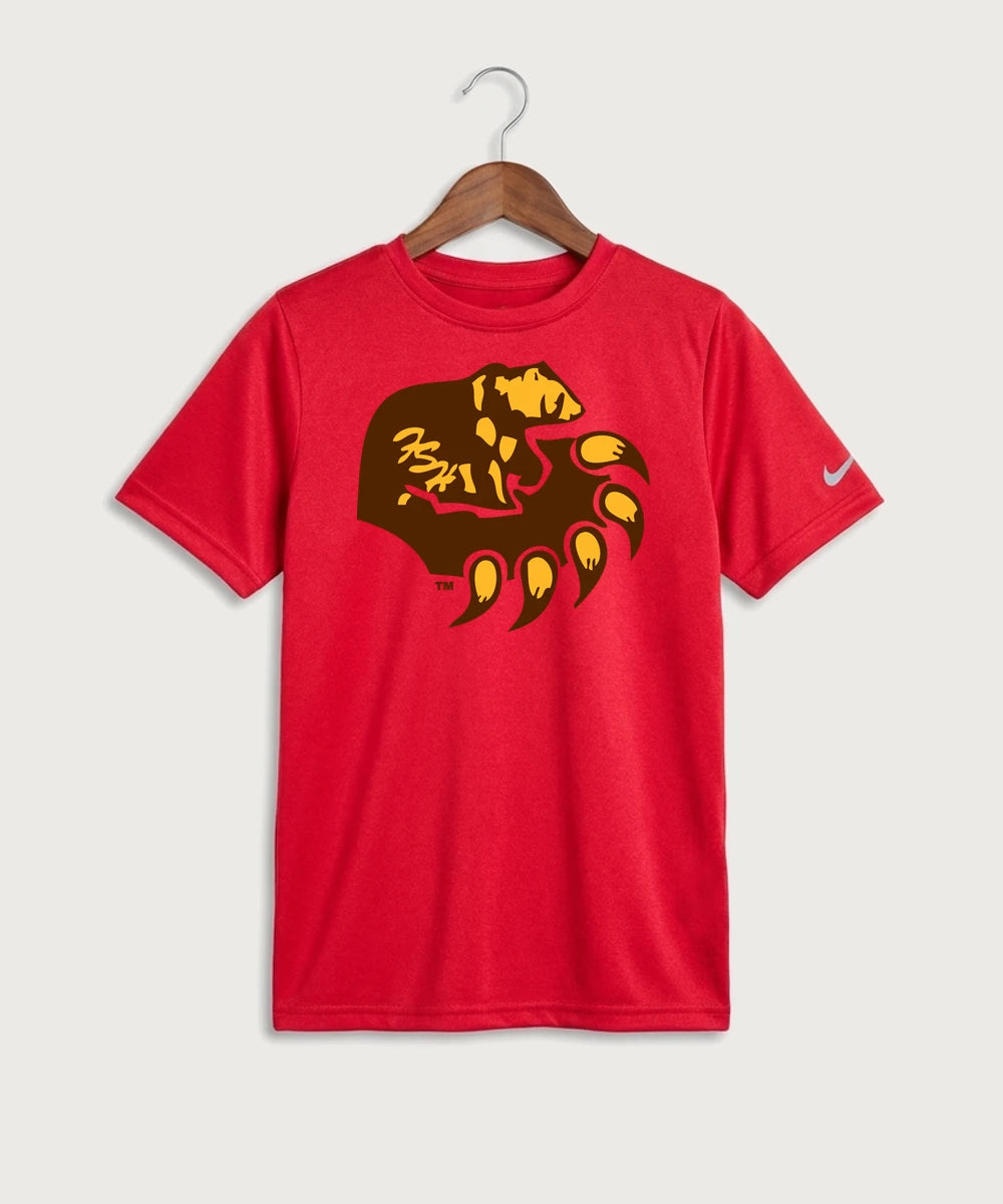 Fargo South High School Volleyball (Girls) - University Red Nike Youth Swoosh Sleeve rLegend Tee NKDX8787