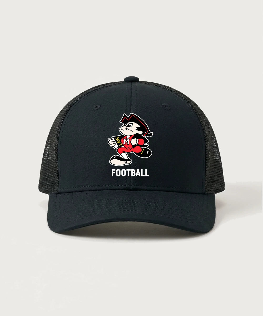 John Marshall High School Basketball (Boys) - Black/ Black Sport-Tek Club Trucker Cap STC46