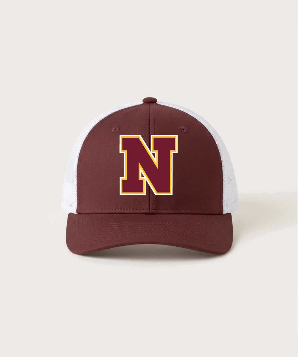 Northfield High School Volleyball (Girls) - Maroon/ White Sport-Tek Club Trucker Cap STC46