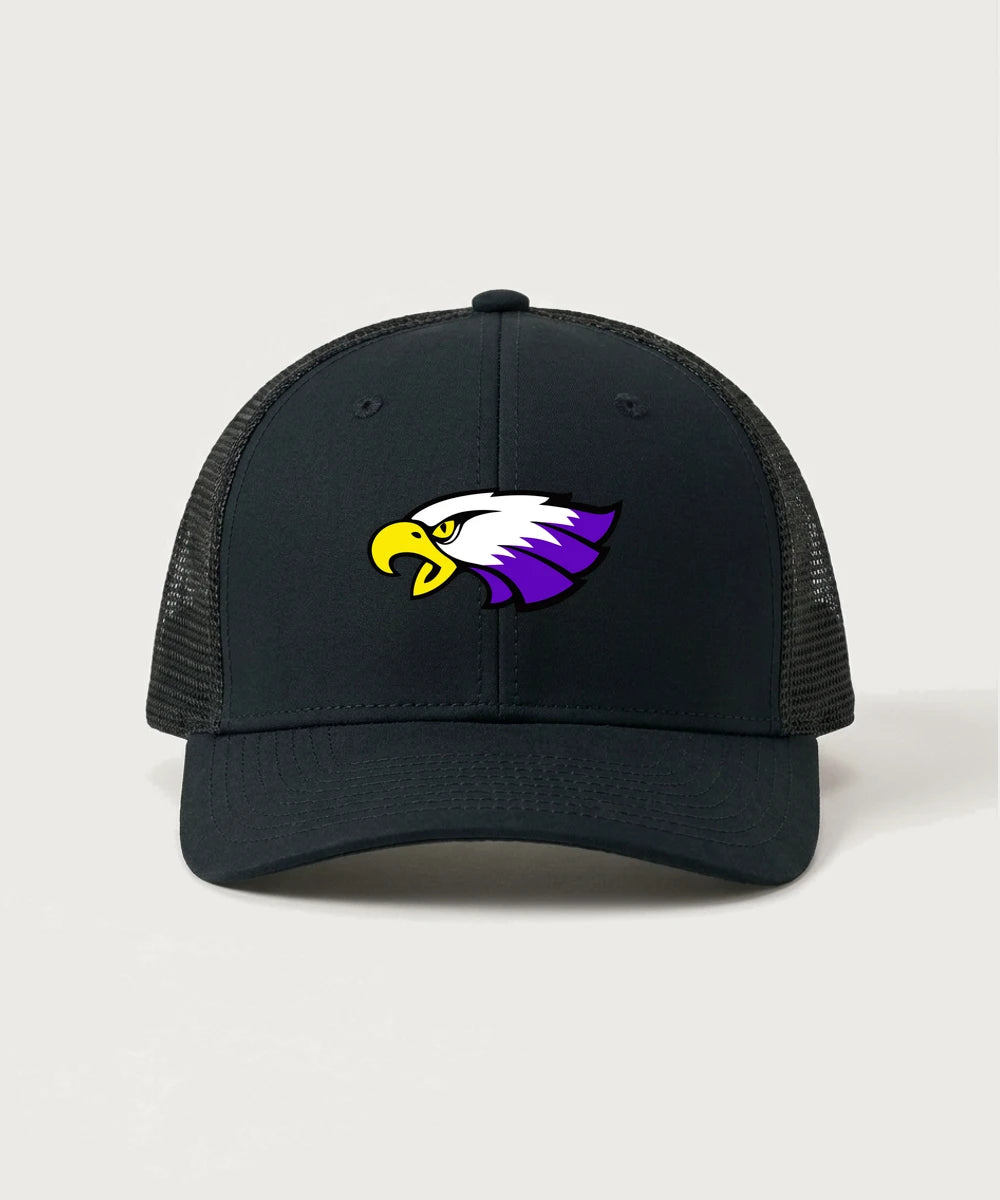 Red Wing High School Football - Black/ Black Sport-Tek Club Trucker Cap STC46