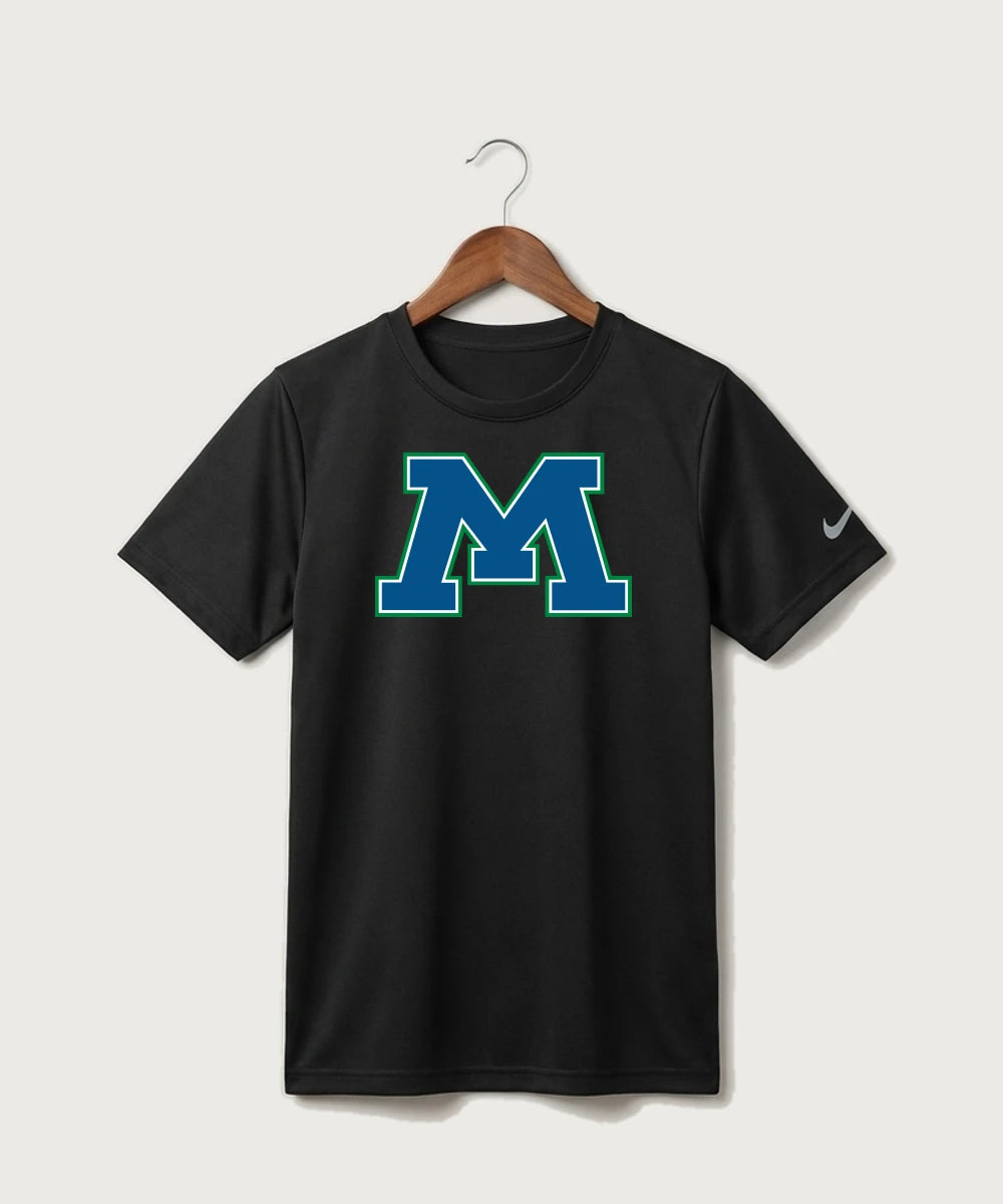 Minnewaska Area High School Football (Boys) - Black Nike Youth Swoosh Sleeve rLegend Tee NKDX8787