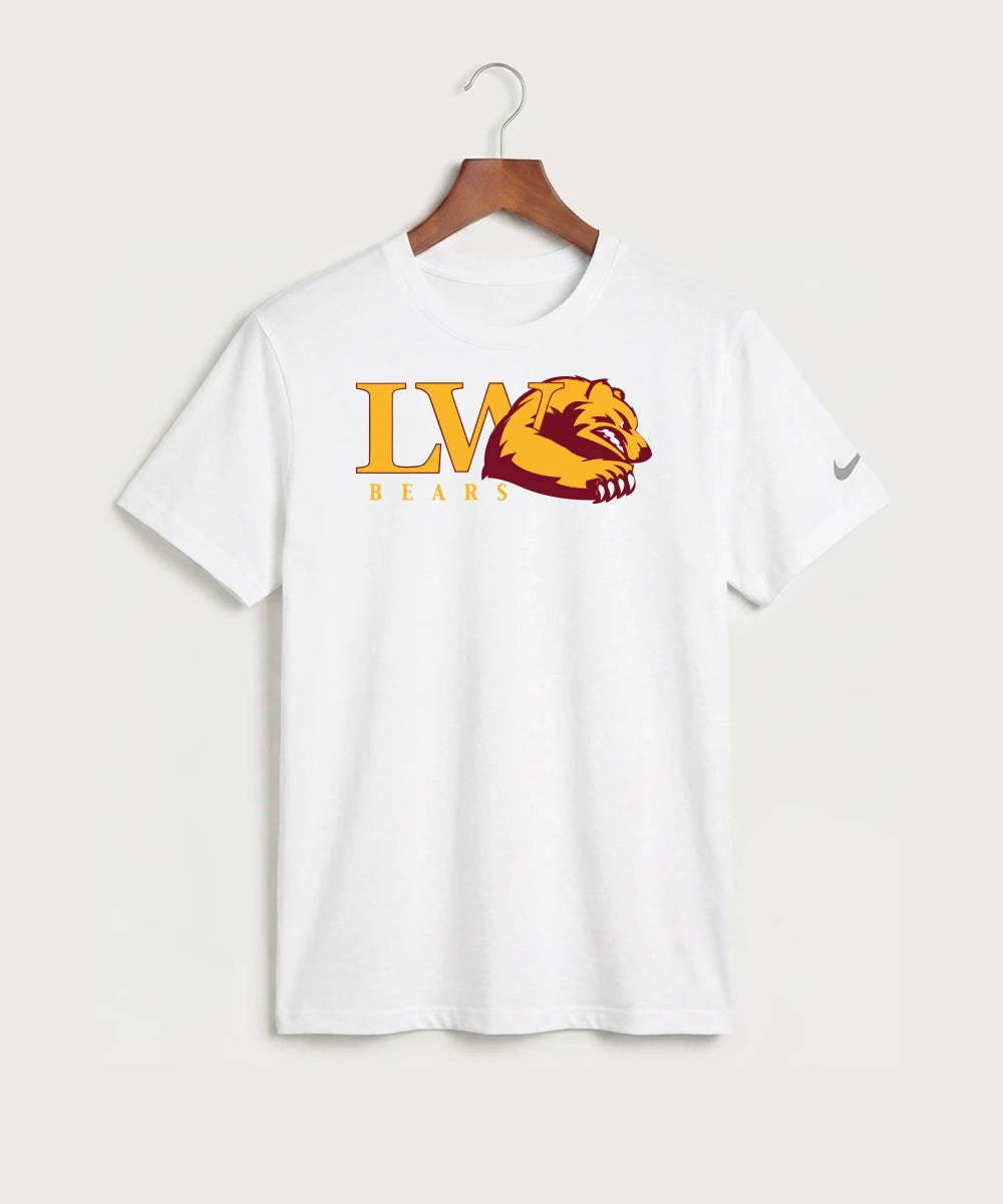 Lake of the Woods High School Football (Boys) - White Nike Swoosh Sleeve rLegend Tee NKDX8730