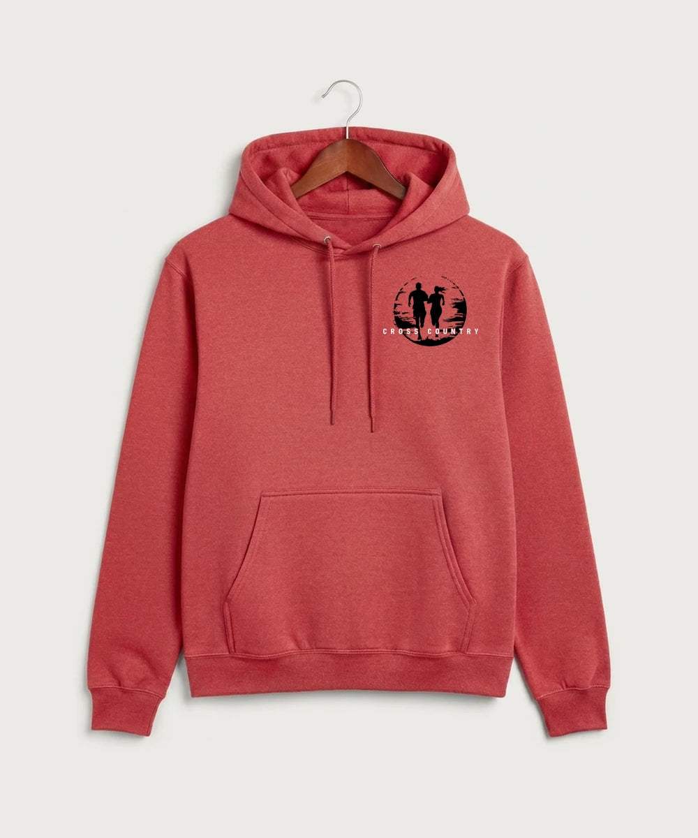 John Marshall High School Cross Country (Coed) - Heather Red Port & Co Core Fleece Pullover Hooded Sweatshirt. PC78H