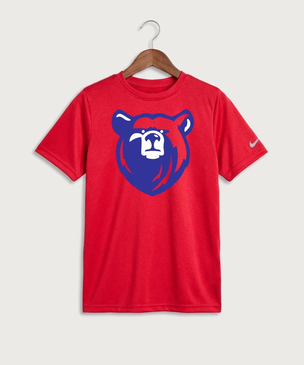 Bertha Hewitt High School Football (Boys) - University Red Nike Youth Swoosh Sleeve rLegend Tee NKDX8787