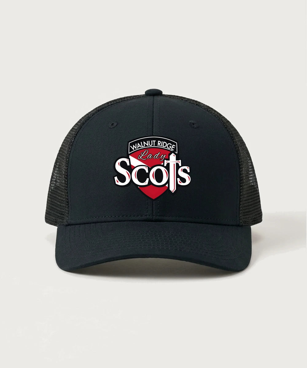 Walnut Ridge High School Basketball Team Store - Black/ Black Sport-Tek Club Trucker Cap STC46