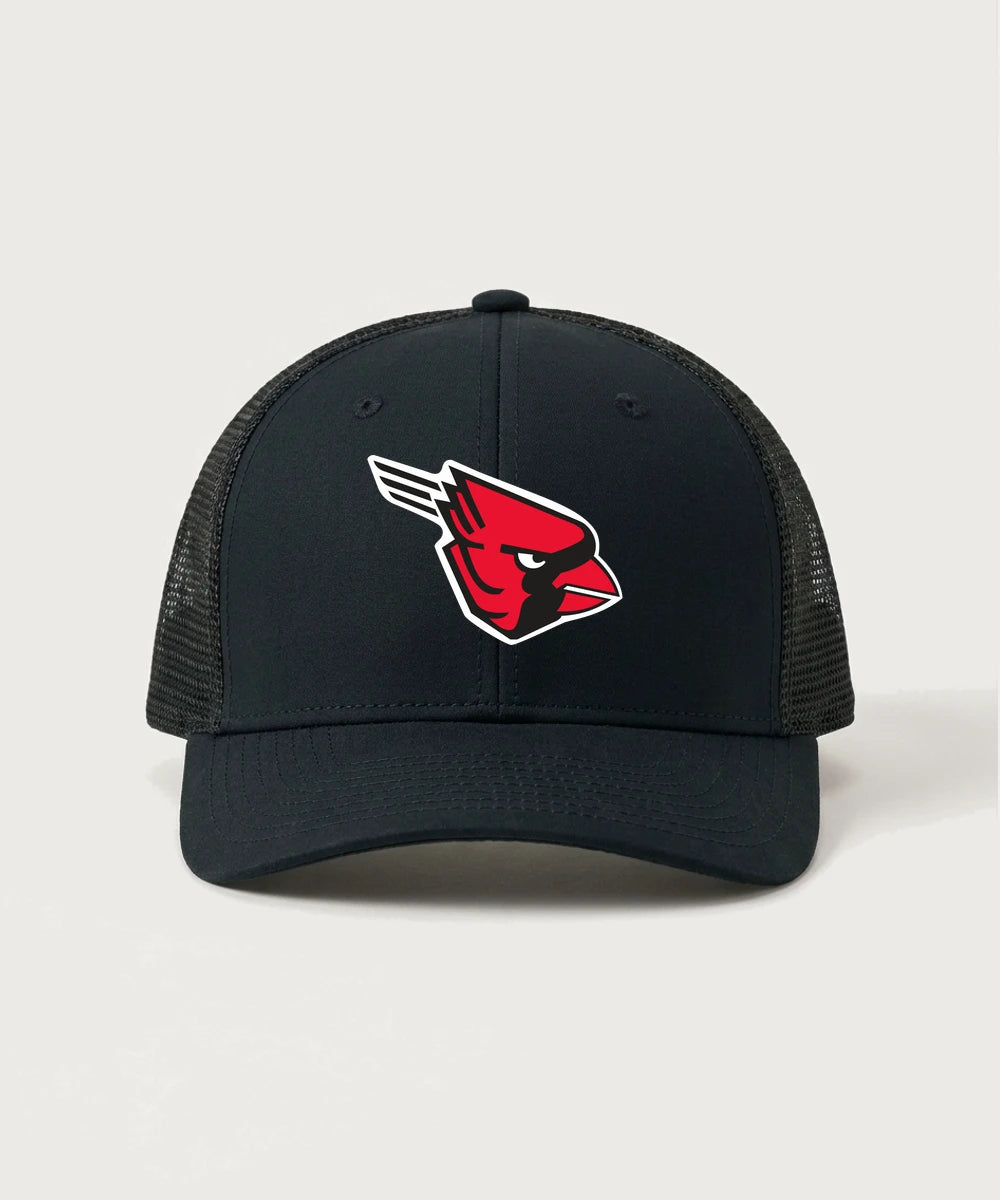Forreston Track and Field - Black/ Black Sport-Tek Club Trucker Cap STC46