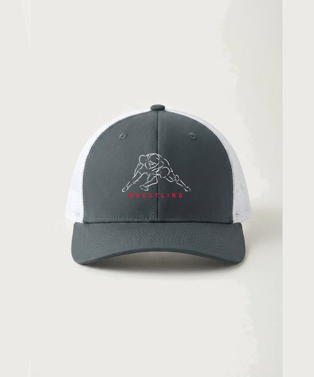Forreston Wrestling - Iron Grey/ White Sport-Tek Club Trucker Cap STC46
