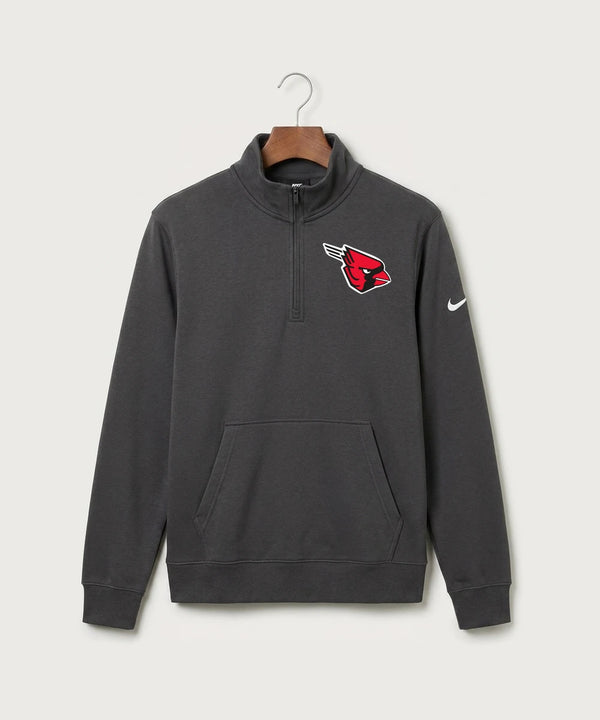 GF E2E Test 01 Wrestling - Anthracite Nike Club Fleece Sleeve Swoosh 1/2-Zip NKDX6718