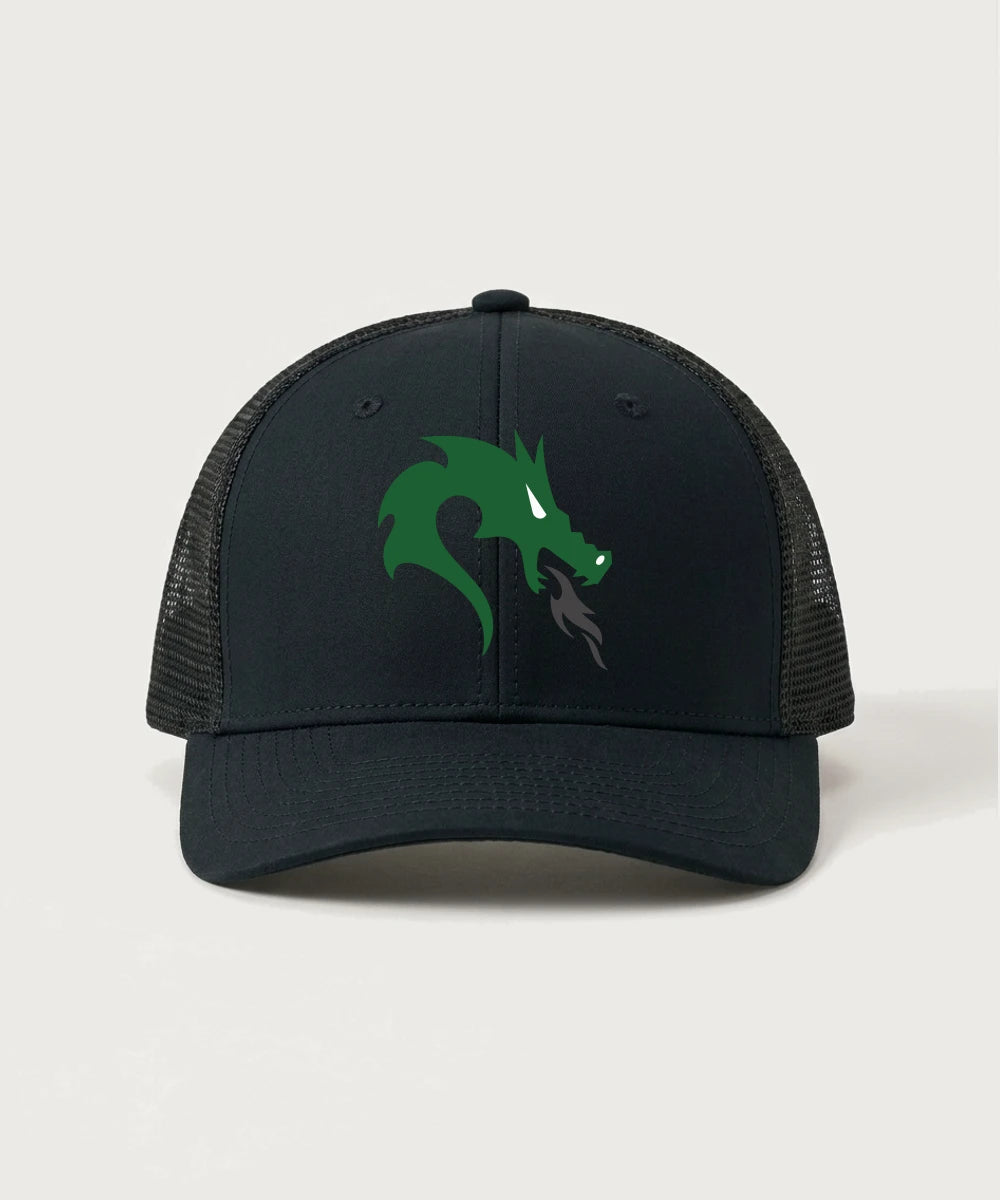 Pine City High School Football (Boys) - Black/ Black Sport-Tek Club Trucker Cap STC46