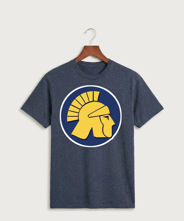 Wausau West High School Cheer - Heather Navy Port & Co Core Cotton Tee. PC54