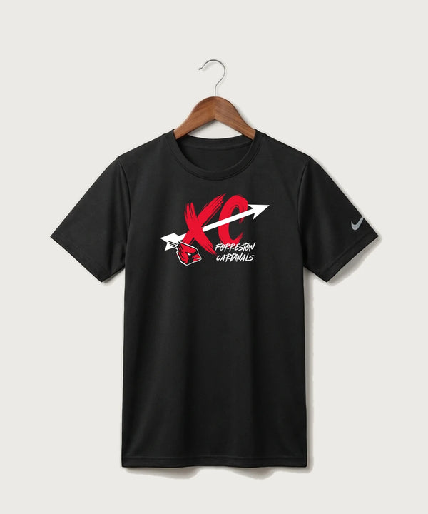 Forreston Cross Country - Black Nike Youth Swoosh Sleeve rLegend Tee NKDX8787