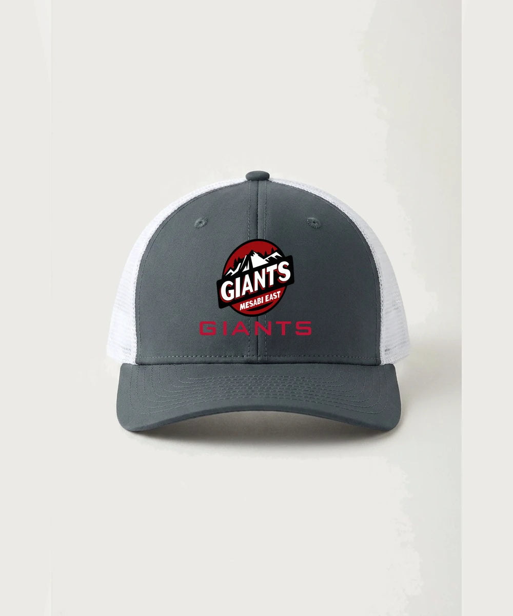 Mesabi East High School Football (Boys) - Iron Grey/ White Sport-Tek Club Trucker Cap STC46