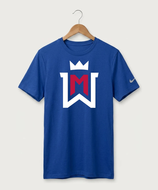 Watertown Mayer High School Football (Boys) - Game Royal Nike Swoosh Sleeve rLegend Tee NKDX8730