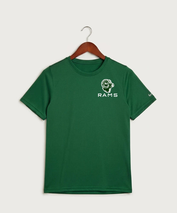 Roseau High School Football (Boys) - Gorge Green Nike Youth Swoosh Sleeve rLegend Tee NKDX8787