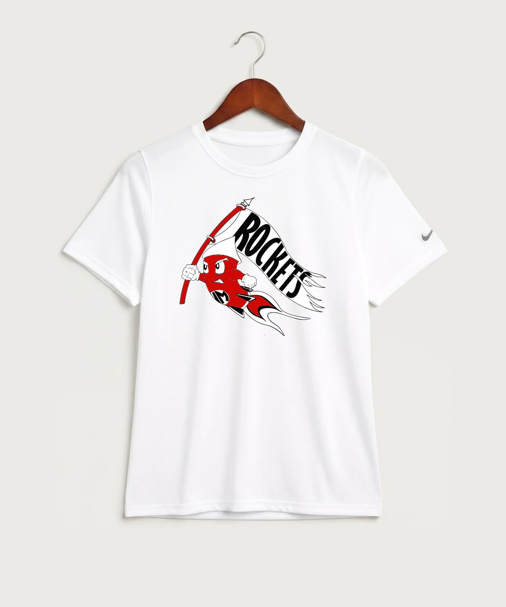 John Marshall High School Cross Country (Coed) - White Nike Youth Swoosh Sleeve rLegend Tee NKDX8787